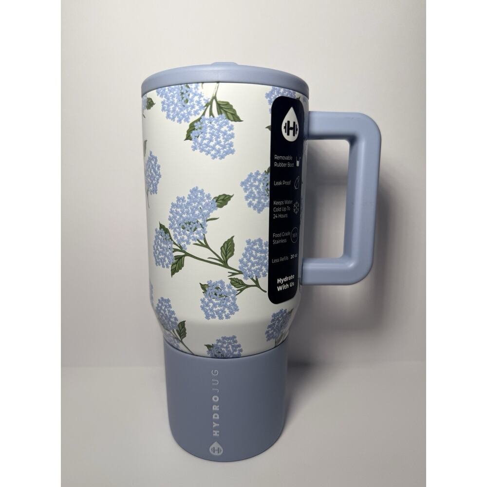 Hydrojug 2025 Limited Edition HYDRANGEA 20oz Traveler Tumbler BNWT | SOLD OUT